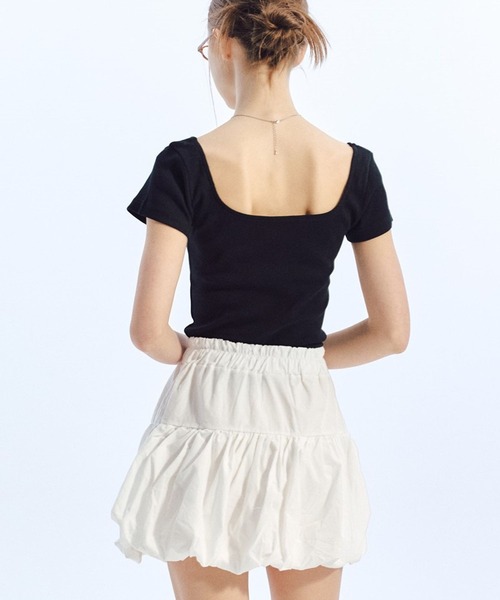 LOWBI（ロウビ）の「LOWBI／バルーンスカート（スカート・レディース・ホワイト/ブラック・FREE）」の15枚目の写真
