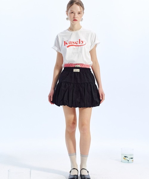 LOWBI（ロウビ）の「LOWBI／バルーンスカート（スカート・レディース・ホワイト/ブラック・FREE）」の16枚目の写真