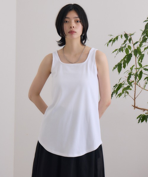 ROSIEE(ロージー)の「ROSIEE 2WAYリブタンク(タンクトップ・レディース・ブラック/ホワイト・FREE)」の12枚目の写真