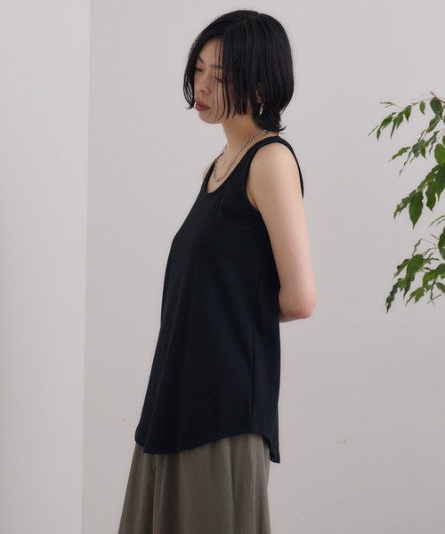 ROSIEE(ロージー)の「ROSIEE 2WAYリブタンク(タンクトップ・レディース・ブラック/ホワイト・FREE)」の17枚目の写真