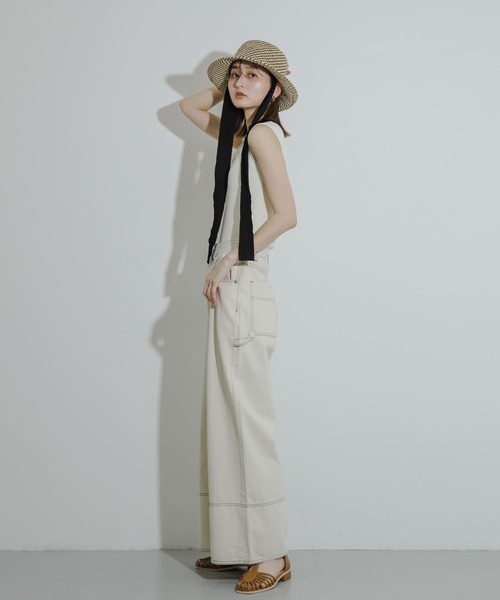 SENSE OF PLACE by URBAN RESEARCH（センスオブプレイスバイアーバンリサーチ）の「2WAYノースリーブセーター（ニット/セーター・レディース・ブラウン/イエロー/ブラック/オフホワイト・ONE）」の9枚目の写真