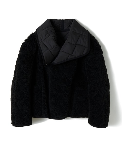 PERVERZE ブラック ダウンジャケット PERVERZE（パーバーズ）の「String Multiple Down Jacket