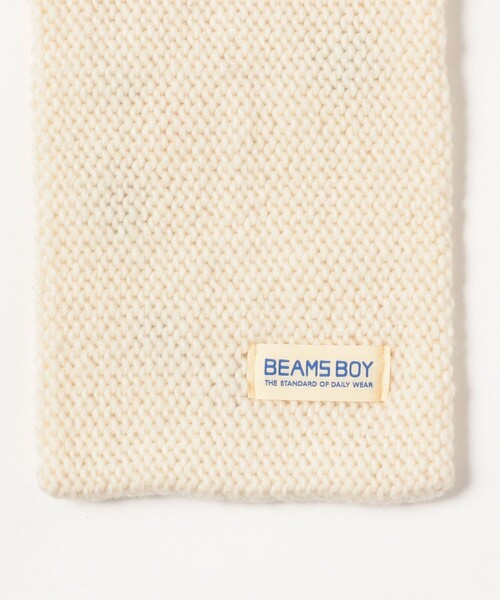 BEAMS BOY★手編み　フラワー刺繍　マフラー　グレー 手編み フラワー刺繍 マフラー（マフラー）｜BEAMS BOY