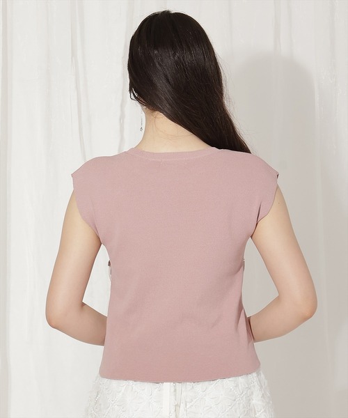 WILLSELECTION（ウィルセレクション）の「ランダムサテンリボンプルオーバー（Tシャツ/カットソー・レディース・オフホワイト/ピンク/ネイビー/ブラック/ブラック×ピンク・FREE）」の8枚目の写真