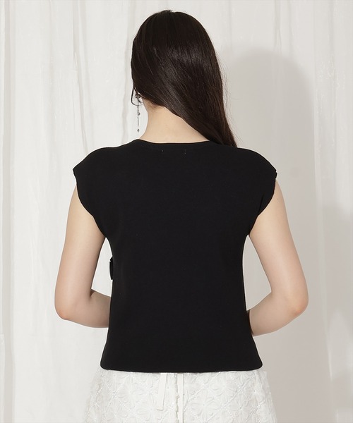 WILLSELECTION（ウィルセレクション）の「ランダムサテンリボンプルオーバー（Tシャツ/カットソー・レディース・オフホワイト/ピンク/ネイビー/ブラック/ブラック×ピンク・FREE）」の21枚目の写真