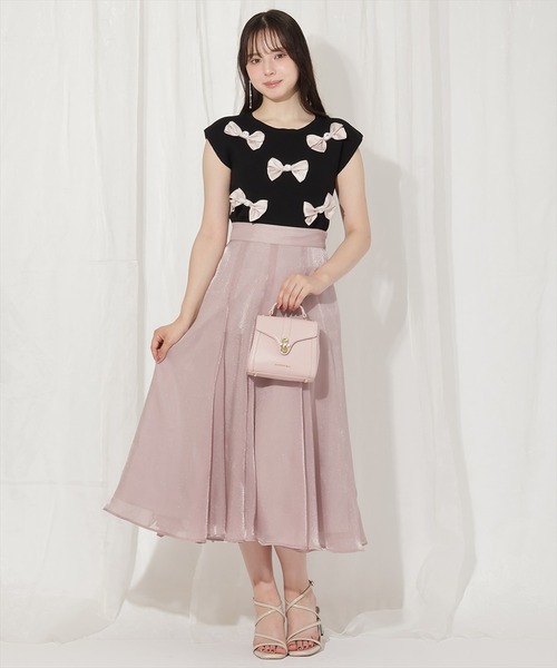 WILLSELECTION（ウィルセレクション）の「ランダムサテンリボンプルオーバー（Tシャツ/カットソー・レディース・オフホワイト/ピンク/ネイビー/ブラック/ブラック×ピンク・FREE）」の6枚目の写真