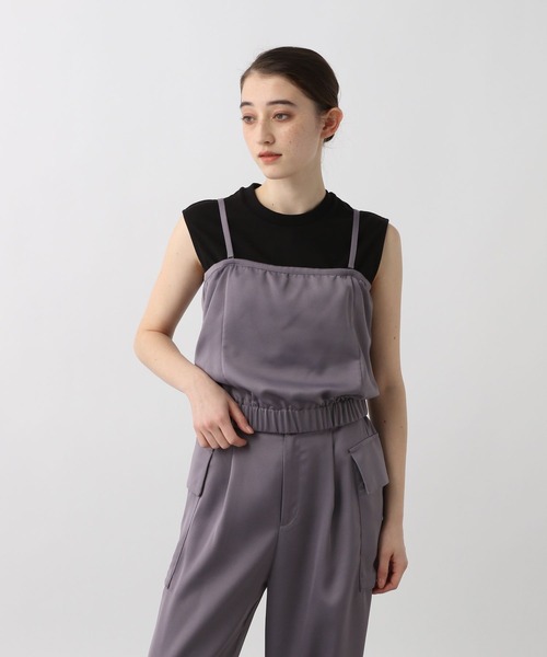 STERNBERG(スタンバーグ)の「2WAYサテンビスチェ(ベスト・レディース・グレー/ブラック・LARGE/MEDIUM)」の2枚目の写真