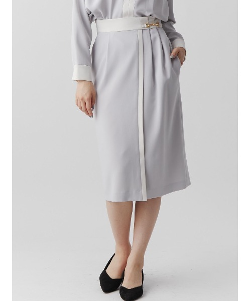 【セール】バイカラービットアシメタイトスカート（スカート）｜TONAL（トーナル）