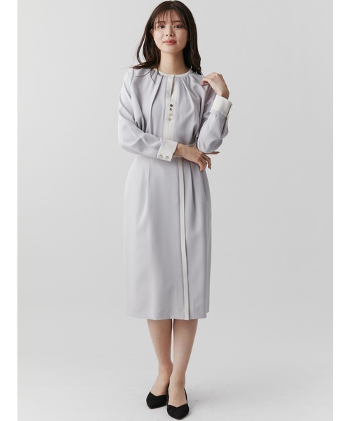 【セール】バイカラービットアシメタイトスカート（スカート）｜TONAL（トーナル）