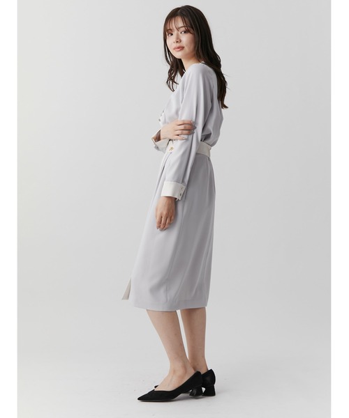 【セール】バイカラービットアシメタイトスカート（スカート）｜TONAL（トーナル）