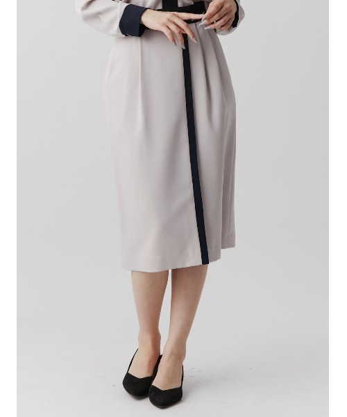 【セール】バイカラービットアシメタイトスカート（スカート）｜TONAL（トーナル）