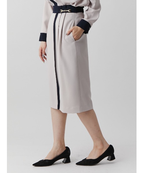 【セール】バイカラービットアシメタイトスカート（スカート）｜TONAL（トーナル）