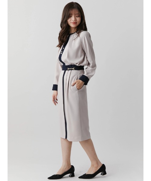 【セール】バイカラービットアシメタイトスカート（スカート）｜TONAL（トーナル）