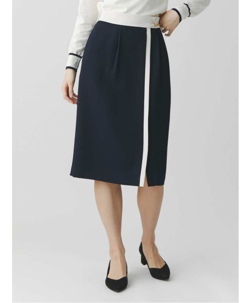 【セール】バイカラービットアシメタイトスカート（スカート）｜TONAL（トーナル）