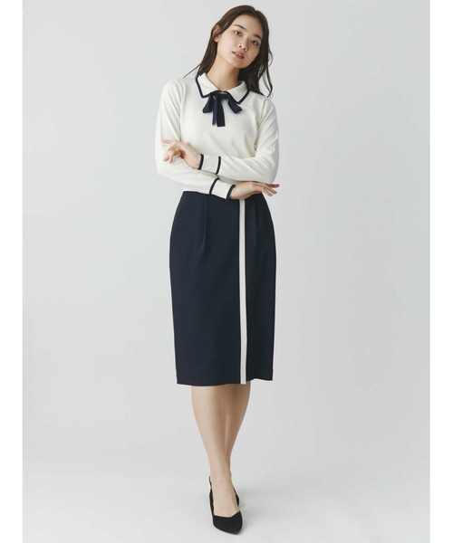 【セール】バイカラービットアシメタイトスカート（スカート）｜TONAL（トーナル）