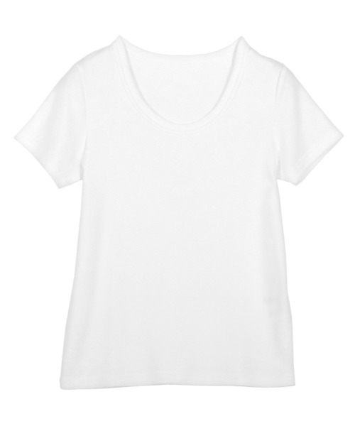 KOBE LETTUCE(コウベレタス)の「シルクタッチコットン深UネックTシャツ(Tシャツ/カットソー・レディース・オフホワイト/ベージュ/ブラック/アイボリー系/ブラック系/アイボリー系1/ベージュ系/ホワイト系・L/M/L1/M1)」の17枚目の写真