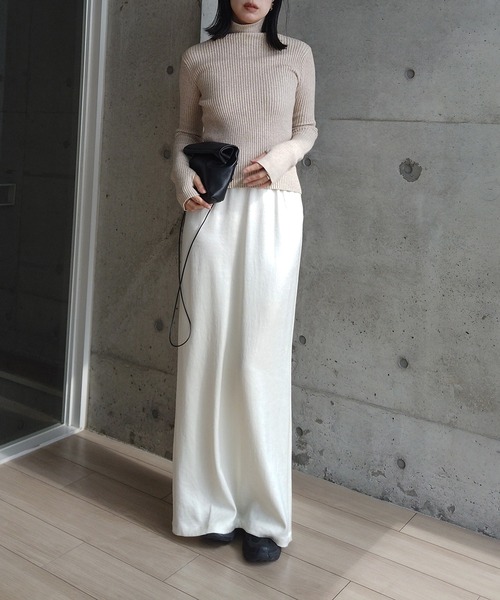 y/m by RIKA（イムバイリカ）の「MIXニットハイネックトップス（ニット/セーター・レディース・ベージュ/チャコールグレー/カーキ・FREE）」の15枚目の写真