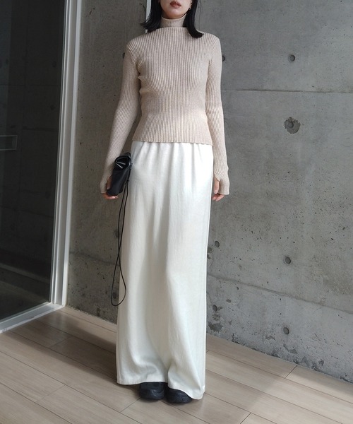 y/m by RIKA（イムバイリカ）の「MIXニットハイネックトップス（ニット/セーター・レディース・ベージュ/チャコールグレー/カーキ・FREE）」の16枚目の写真