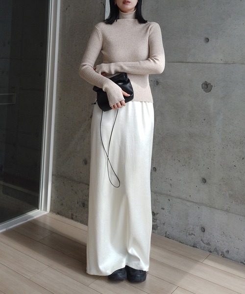 y/m by RIKA（イムバイリカ）の「MIXニットハイネックトップス（ニット/セーター・レディース・ベージュ/チャコールグレー/カーキ・FREE）」の17枚目の写真