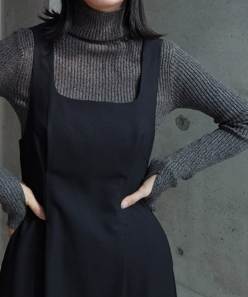 y/m by RIKA（イムバイリカ）の「MIXニットハイネックトップス（ニット/セーター・レディース・ベージュ/チャコールグレー/カーキ・FREE）」の21枚目の写真