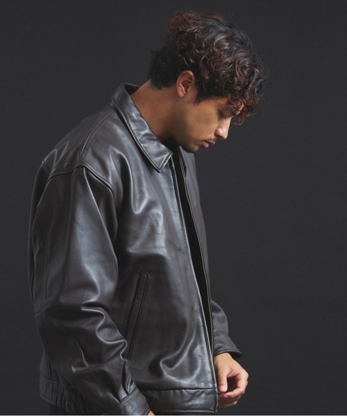 SKOOKUM.JE LAMB LEATHER ZIP JACKET（ライダースジャケット