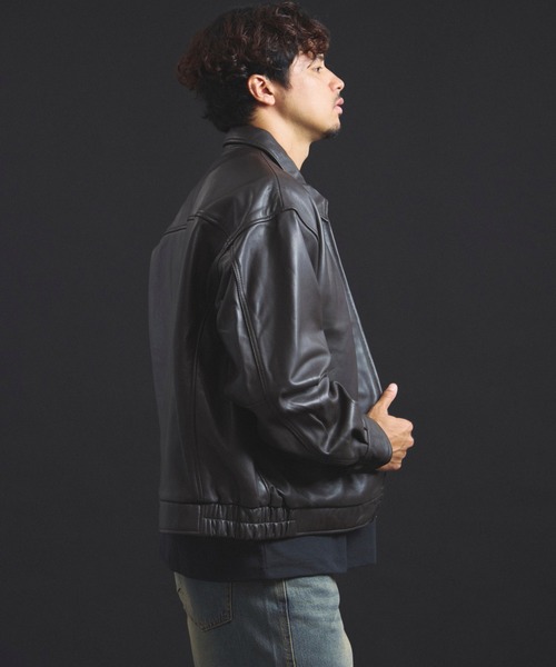 SKOOKUM.JE LAMB LEATHER ZIP JACKET（ライダースジャケット