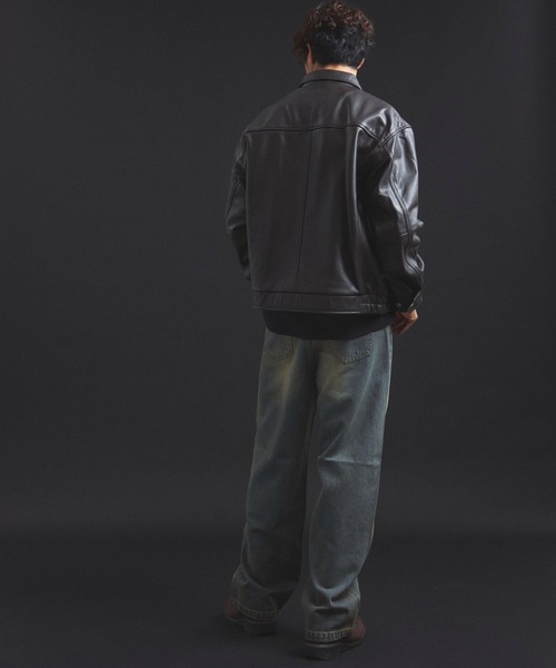SKOOKUM.JE LAMB LEATHER ZIP JACKET（ライダースジャケット