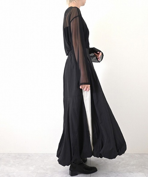 STYLEBLOCK(スタイルブロック)の「Nタフタバルーンラインスカート(スカート・レディース・ホワイト系その他/カーキ/グレー/ブラック・M)」の7枚目の写真