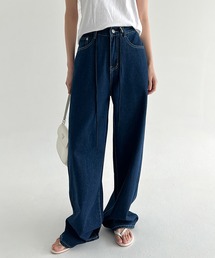 LAFFMO | ドロスト付きワイドデニムパンツ(デニムパンツ)
