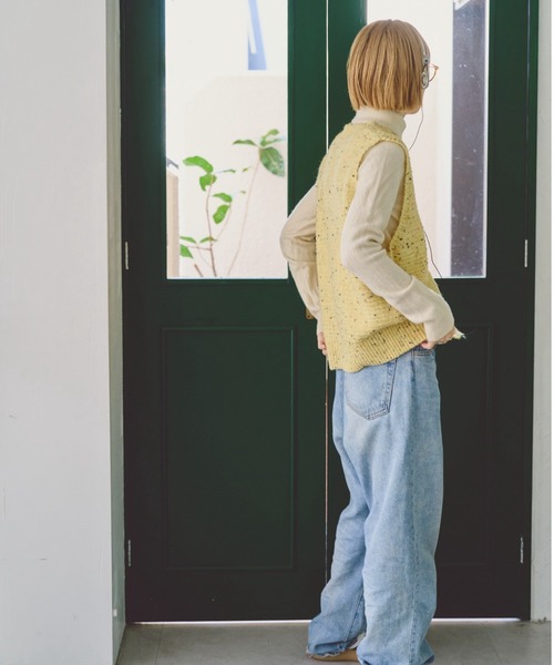 unclip（アンクリップ）の「トグルボタンニットベスト（ベスト・レディース・イエロー/ブラウン・FREE）」の13枚目の写真