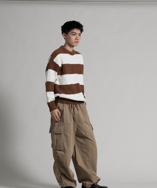 aimoha(アイモハ)の「【aimoha neo】 Bold Stripe Pullover(Tシャツ/カットソー・メンズ・ブラック/チョコ・MEDIUM/LARGE/X-LARGE/XX-LARGE/XXX-LARGE)」の10枚目の写真