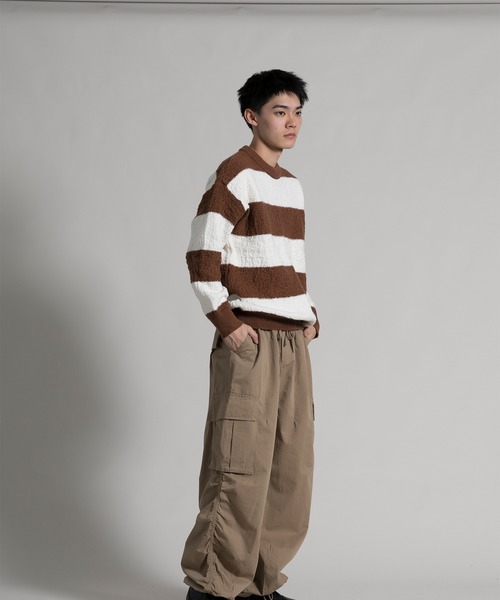 aimoha(アイモハ)の「【aimoha neo】 Bold Stripe Pullover(Tシャツ/カットソー・メンズ・ブラック/チョコ・MEDIUM/LARGE/X-LARGE/XX-LARGE/XXX-LARGE)」の11枚目の写真
