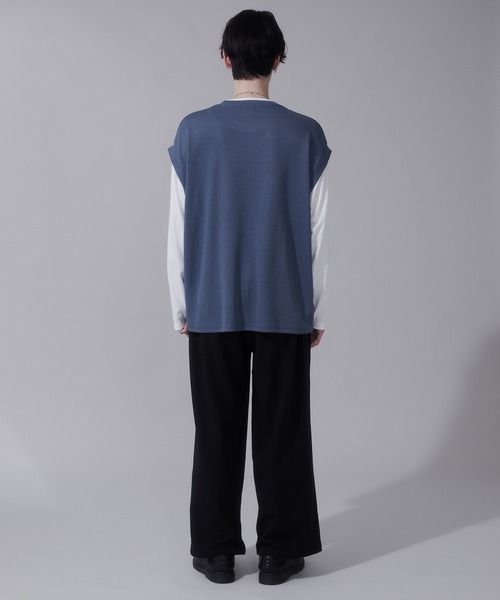 BROWNY（ブラウニー）の「BROWNY/フェイクレイヤードベストT（Tシャツ/カットソー・メンズ・チャコール/ネイビー・LARGE/MEDIUM）」の20枚目の写真