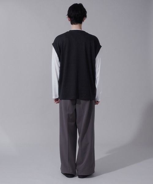 BROWNY（ブラウニー）の「BROWNY/フェイクレイヤードベストT（Tシャツ/カットソー・メンズ・チャコール/ネイビー・LARGE/MEDIUM）」の12枚目の写真