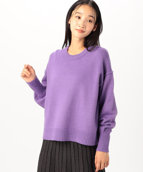 COMME CA ISM(コムサイズム)の「【 ウォッシャブル 】日本の色クルーネックニット(ニット/セーター・レディース・ブラック/パープル/オフホワイト/ブルー・MEDIUM/LARGE)」の8枚目の写真