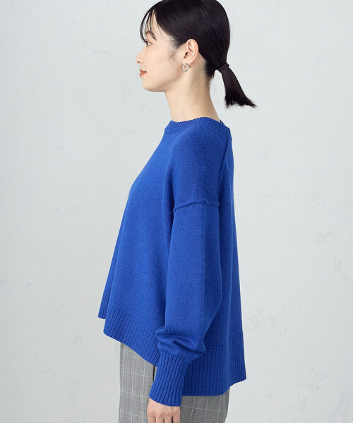 COMME CA ISM(コムサイズム)の「【 ウォッシャブル 】日本の色クルーネックニット(ニット/セーター・レディース・ブラック/パープル/オフホワイト/ブルー・MEDIUM/LARGE)」の10枚目の写真