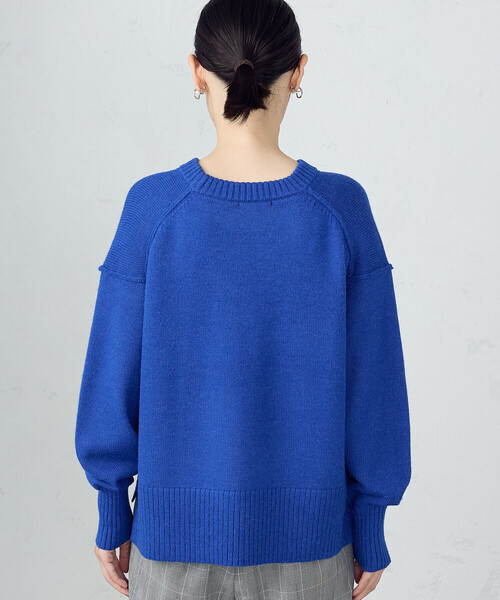 COMME CA ISM(コムサイズム)の「【 ウォッシャブル 】日本の色クルーネックニット(ニット/セーター・レディース・ブラック/パープル/オフホワイト/ブルー・MEDIUM/LARGE)」の11枚目の写真