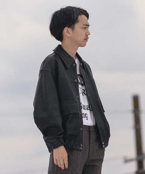 A2 レザーショートブルゾン（ライダースジャケット）｜EDIFICE