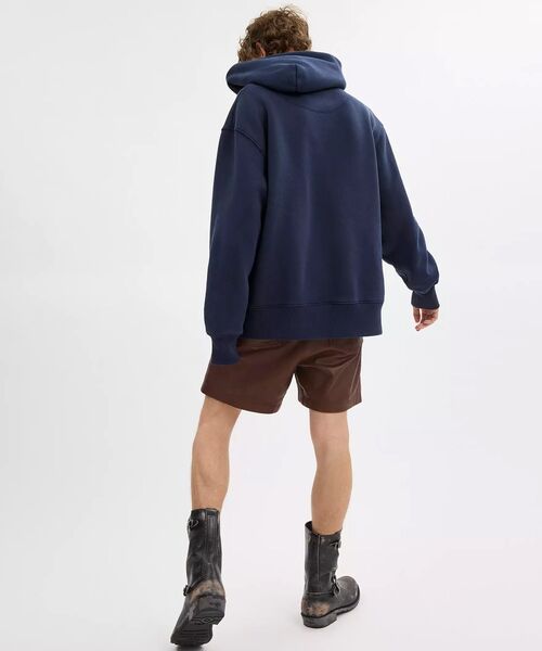 COACH（コーチ）の「オーバーサイズド シグネチャー クレスト フーディー・オーガニック コットン（スウェット・メンズ・ブルー系その他・X-SMALL/MEDIUM/SMALL）」の4枚目の写真