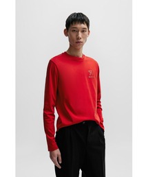 BOSS（ボス）の「スペシャルアートワーク インターロックコットン ロングスリーブTシャツ（Tシャツ/カットソー）」