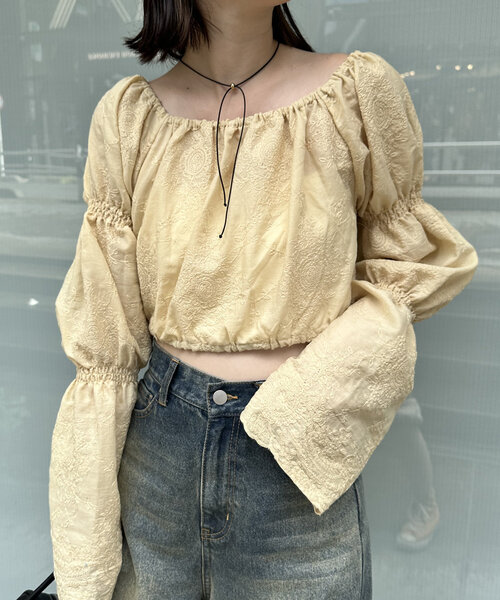 mline（エムライン）の「[mline]ヴィンテージバックリボンブラウス（シャツ/ブラウス・レディース・オフホワイト/ブラック/イエロー・FREE）」の16枚目の写真