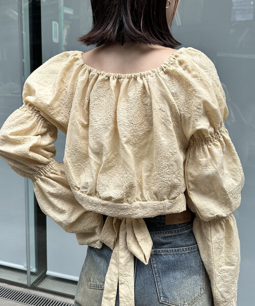 mline（エムライン）の「[mline]ヴィンテージバックリボンブラウス（シャツ/ブラウス・レディース・オフホワイト/ブラック/イエロー・FREE）」の18枚目の写真