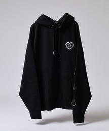Dark cross pullover hoodie / 闇系クロスアップリケプルオーバーパーカー unisex