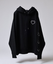 Dark cross pullover hoodie / 闇系クロスアップリケプルオーバーパーカー unisex
