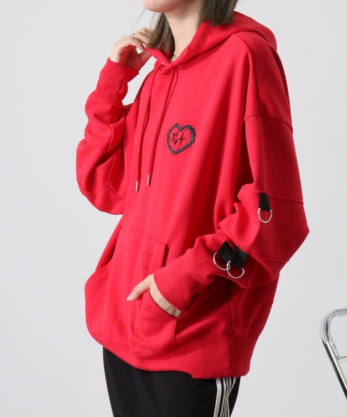 Dark cross pullover hoodie / 闇系クロスアップリケプルオーバーパーカー unisex（パーカー）｜RE730（アールイーセブンサーティー）