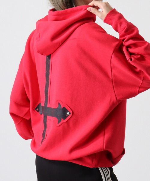 Dark cross pullover hoodie / 闇系クロスアップリケプルオーバーパーカー unisex（パーカー）｜RE730（アールイーセブンサーティー）