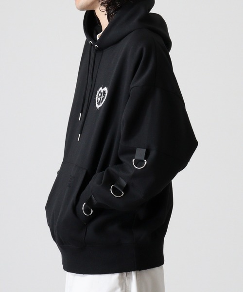 Dark cross pullover hoodie / 闇系クロスアップリケプルオーバーパーカー unisex（パーカー）｜RE730（アールイーセブンサーティー）