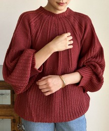 【コロンとシルエットが愛らしい】 コロン ニットプルオーバー