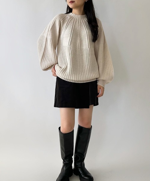 zootie（ズーティー）の「【コロンとシルエットが愛らしい】 コロン ニットプルオーバー（ニット/セーター・レディース・マルーン/アイボリー/ミント/ブラウン・フリー）」の21枚目の写真