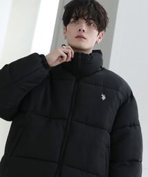 U.S.POLO ASSN. ハイネックボリューム中綿スタンドネックブルゾン